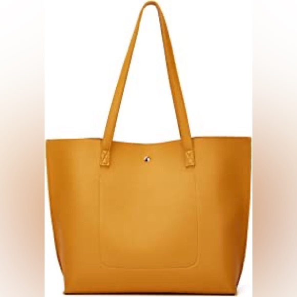 MANGOO SOFT FAUX LEATHER TOTE SHOULDER BAG - Picture 4 of 6
